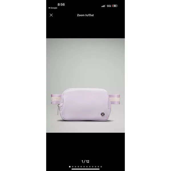 Lululemon Athletica everywhere belt bag in lilac ether/white opal/white. - Image 12