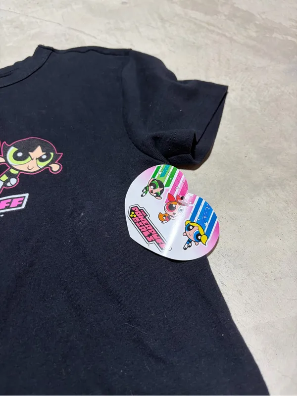 Black Powerpuff Graphic baby tee small NWT - Image 5