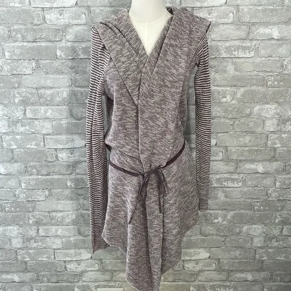 Free People For Keeps Hooded Cardigan Sweater Tie Front - Image 2