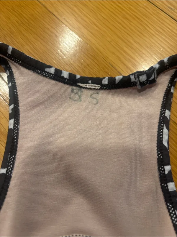 Lululemon Printed Racerback Sports Bra - White & Black - Image 2