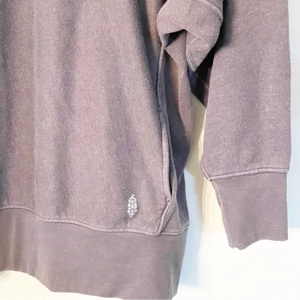 Free People FP Movement Size XS Grey Better Days Crewneck Sweatshirt Pockets - Image 3