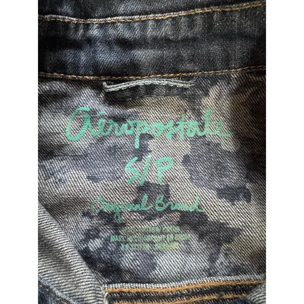 Aeropostale Women Size Small‎ Jean Jacket Denim Trucker Y2K Hippie Preppy City - Image 3