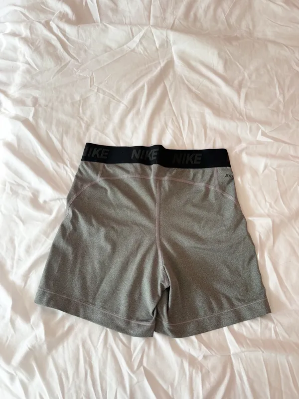 Nike Grey Biker Shorts Size Small - Image 2
