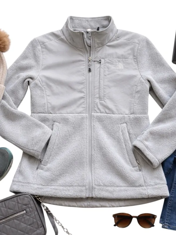 The North Face Hybrid Fleece Jacket Gray Full Zip Women’s Small Outdoor Gorpcore - Image 12