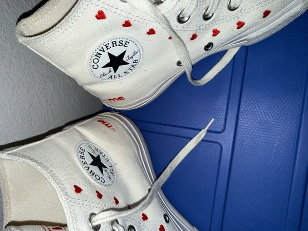 Converse White High-top Valentines limited Edition - Image 6