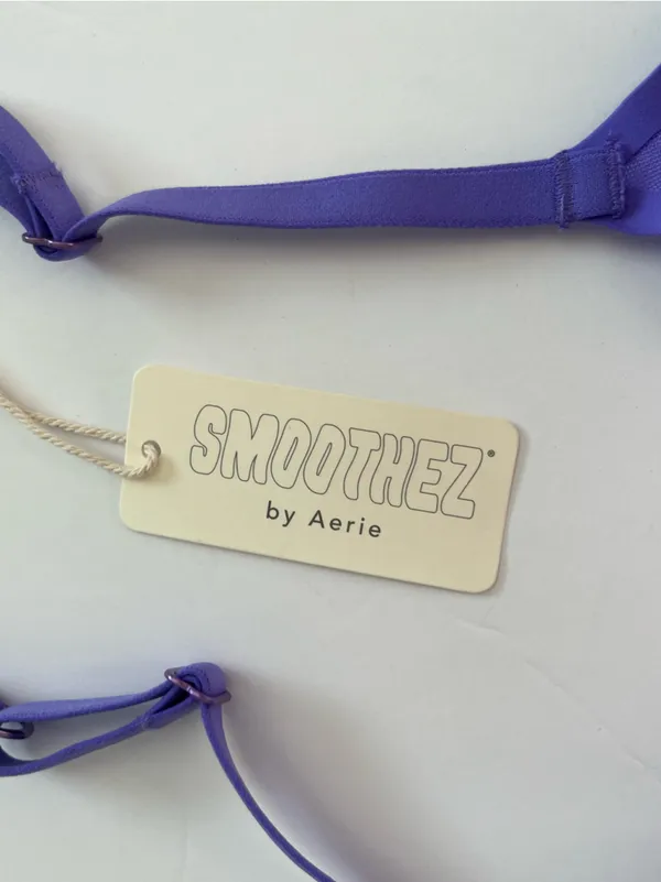Aerie Smoothez Mesh Unlined Bra Purple Size 36B NEW NWT - Image 4