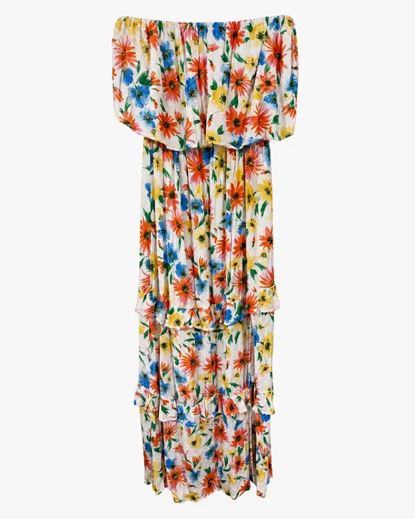 Lush Clothing 840 Floral Strapless Tube Top Maxi Dress - Image 5