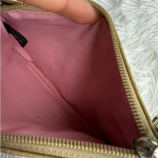 COACH Gold Silver Signature Wristlet - Image 4