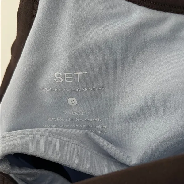 Set Active Contrast-Trim Light Blue Tank Top - Image 5