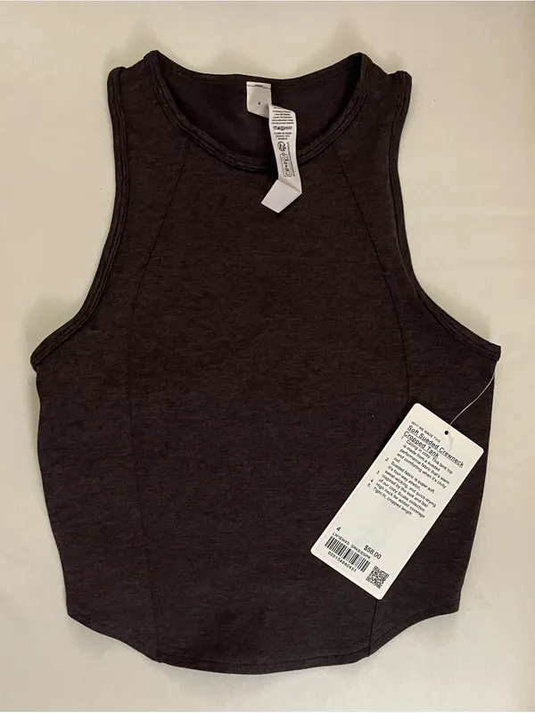 Lululemon SET Suede Tank Top & Leggings Dark Espresso Size 4 Retails $158 - Image 9