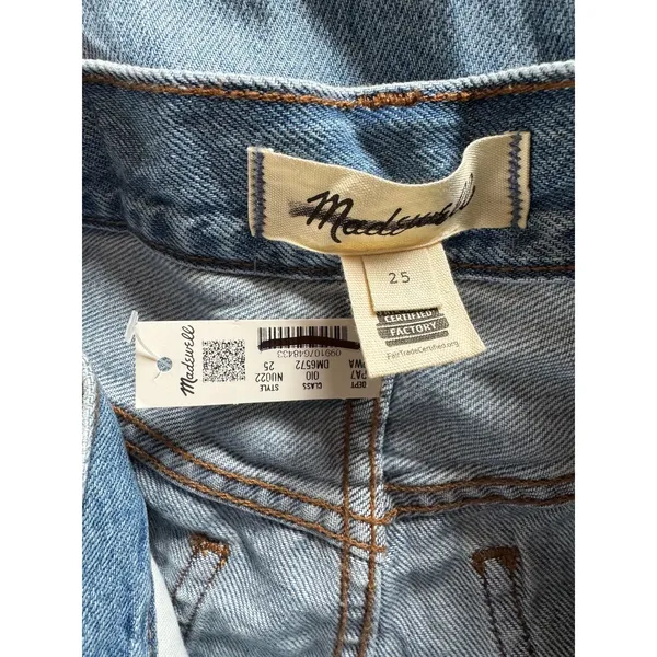 NWD Madewell Wide Sweep Jeans Parson Wash Airy Denim Size 25 Wide Leg Two Tone - Image 11