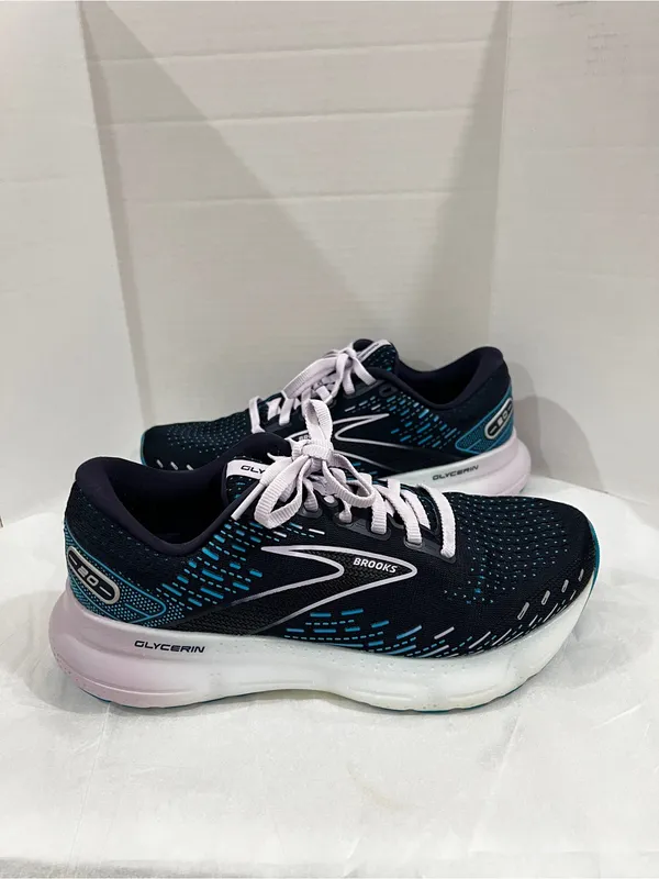 Brooks Women's Glycerin 20 Running Shoes Peacoat/Ocean/Lilac/Navy Size 8.5 Wide - Image 6