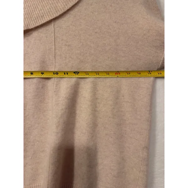 Sundance 100% Cashmere Asymmetrical Turtleneck‎ Sweater Peach Pink RN106205 - Image 6