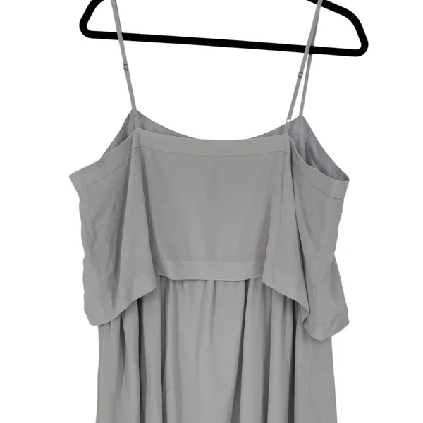 NWT Madewell Womens Silk Camisole Overlay Slip Dress‎ Fog Grey Size 14 Feminine - Image 6