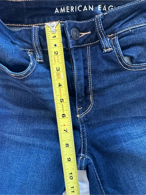 American Eagle Outfitters Dark Blue Stretch Skinny Jeggings - Image 5