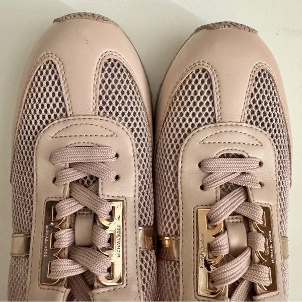 MICHAEL Michael Kors - Maggie Mesh Trainer Sneakers in Pink and Rose Gold - Image 7