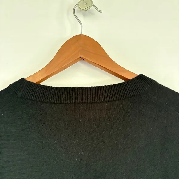 J.Crew Cashmere Crewneck Sweater Black Long‎ Sleeve Knit Pullover Womens Small - Image 3