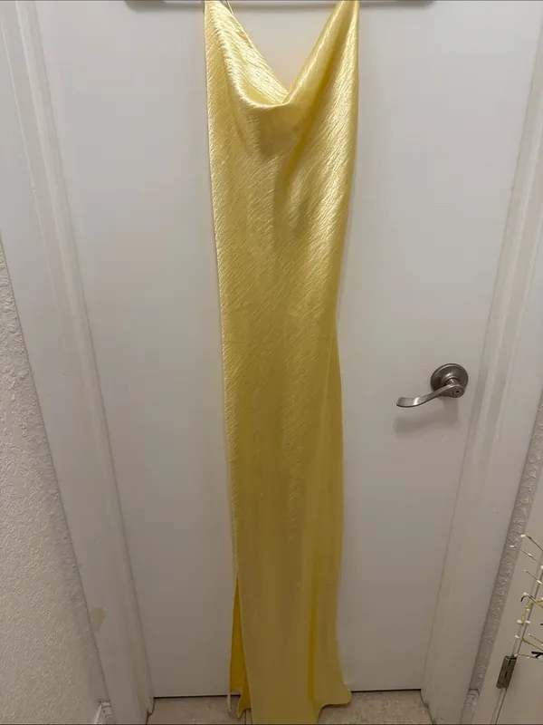 RESA river slip dress yellow - Image 2