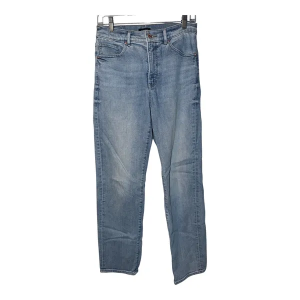 Express Modern Straight Super High Rise Jeans, Size 4R - Image 2