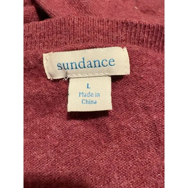Sundance Sweater Burgundy‎ Llama Graphic Wool Blend Boho Warm Winter Large - Image 7
