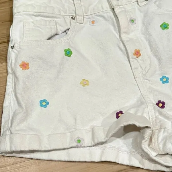 PacSun Eco Flower Power Embroidered Mom Shorts Women’s 27 - Image 3