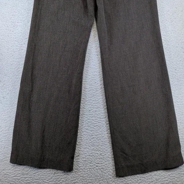 Sandro Sportswear Brown Micro Check Wide‎ Leg Trousers Size 6 Dark Academia - Image 6