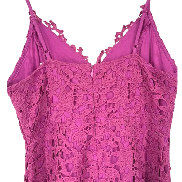 ASTR the Label Womens Sleeveless Lace Midi Dress Pink Size Large Feminine Party - Image 6