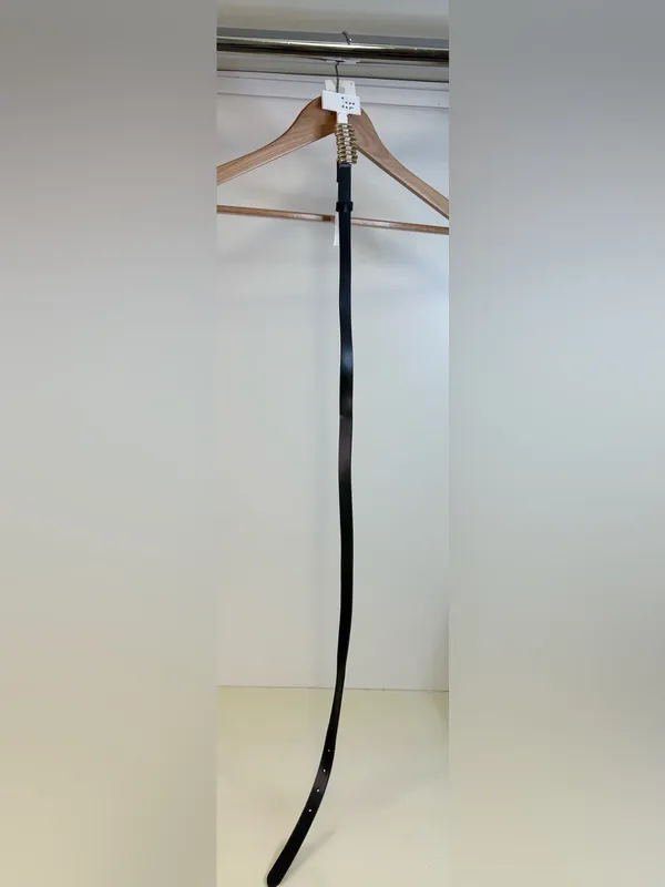 NWT a new day Black Belt with Stacked Gold Ring Detail sz Small - Image 2