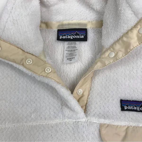 PATAGONIA Polartec Fleece Snap-T Pullover Women XS Cream Gorpcore Outdoor Casual - Image 7