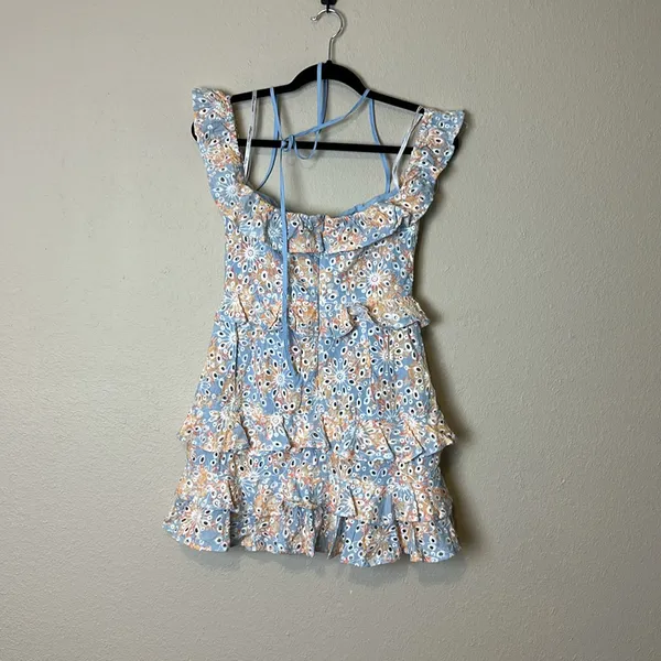 Lovers + Friends Poppy‎ Mini Dress in Brooklyn Eyelet Size Small NWT - Image 9