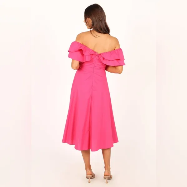 Petal + Pup Cabo frill sleeve dress in magenta NWT - Image 7