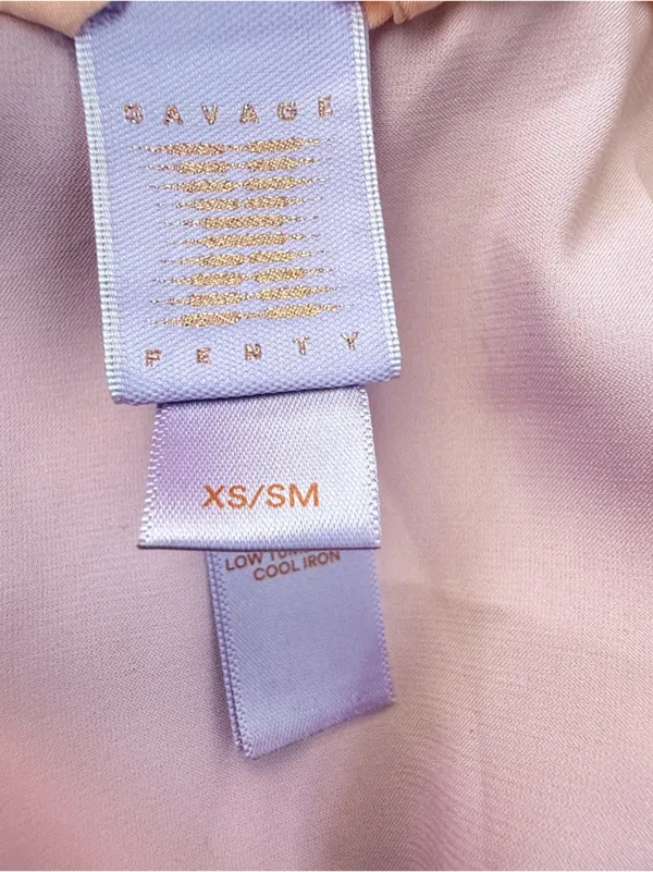 Savage X Fenty Purple Lightning Bolt Short Kimono Style Satin Robe Size XS/SM - Image 4