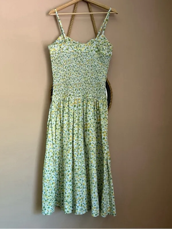 Free People Lavender Daze Days Midi Smocked Dress - Image 8