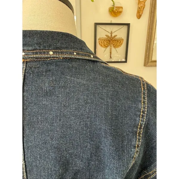 Lanie New York Women's Denim Rhinestone Blazer XL - Image 9