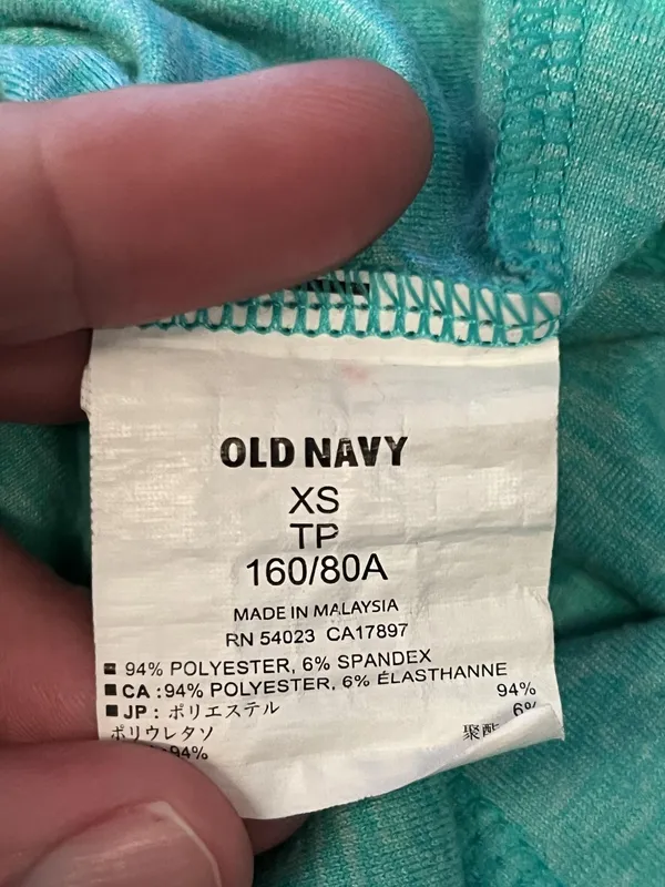 Old Navy Pullover Womens XS Blue 1/4 Zip Mock Neck Athletic Running Top - Image 7