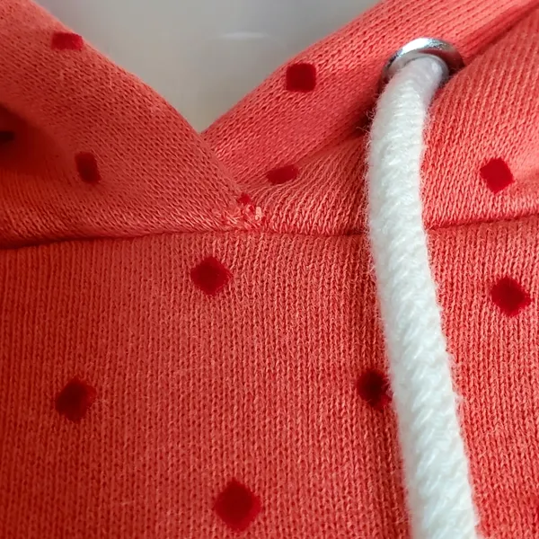 Nike Coral Polka Dot Long Sleeve Hoodie Medium - Image 6