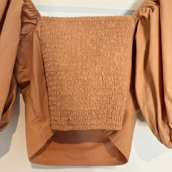 Abercrombie Blouse Size‎ Small Peasant Puff Sleeve O Ring Top Garden Tea Party - Image 8