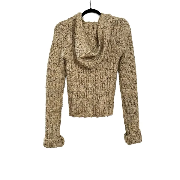 Abercrombie & Fitch Vintage Wool Blend Speckled Knit Hooded Sweater Y2K SMALL - Image 2