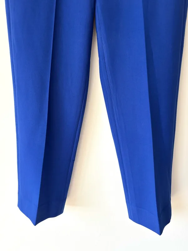 J. Crew Kate Trouser Dress Pants Royal Blue High Waist Straight Leg Business - Image 3