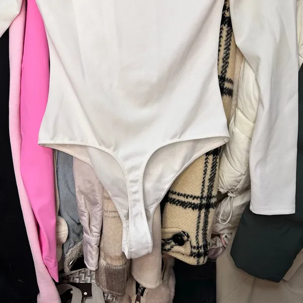 Free People Intimately BodySuit Top Size Small White Essential Summer‎ Basics - Image 9