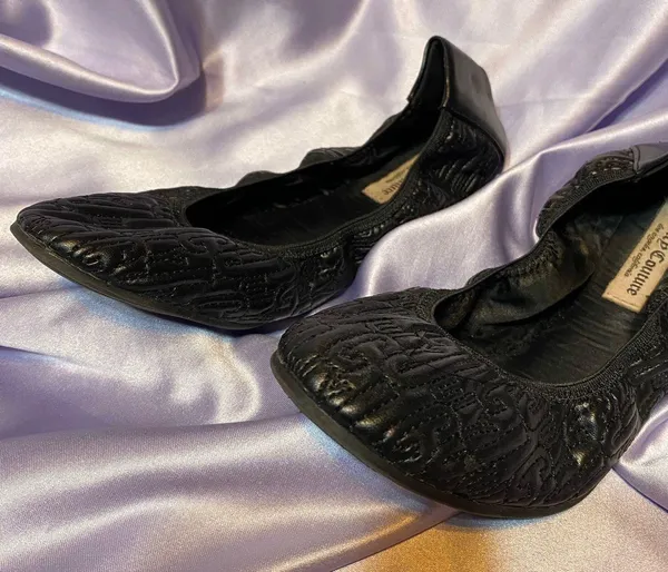 Black Thea Quilted Ballet Flats - Image 3