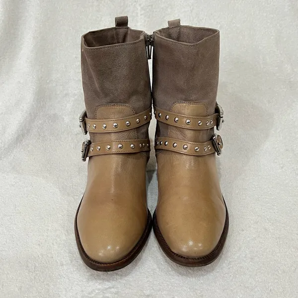 COACH Lilliana Studded Leather Suede Zip Up Ankle Boots Size 6 - Image 3