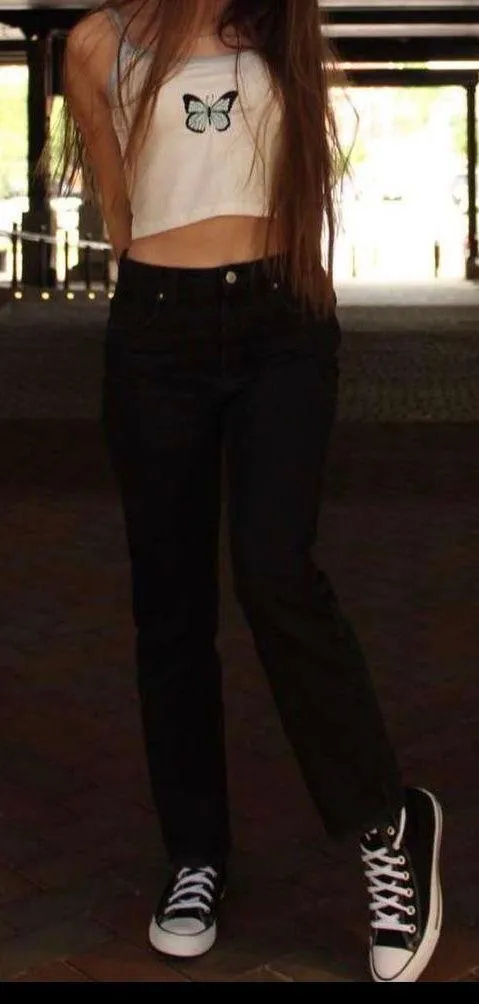 black straight jeans - Image 2