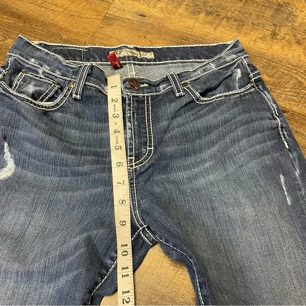 BKE Buckle Drew Denim Capri Jeans Stretch Womens 29 Contrast Stitch Western - Image 4