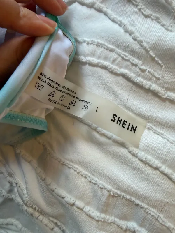 Shein Bikini Top Blue Tie-Dye - Image 3