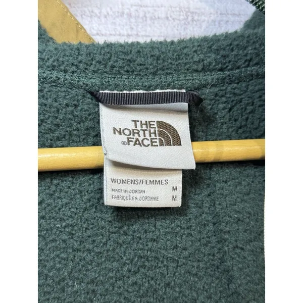 The North Face Full zip Hooded Color Block Sherpa Jacket SZ M Women Brown Tab - Image 11