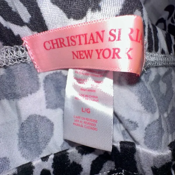 Christian Siriano‎ Pajama Set Super Soft Leopard Pants Lounge Joggers L NWT - Image 3