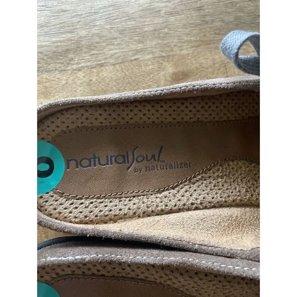 Natural Soul by Naturalizer Comfort Mules Size 8 M Women’s Brown Suede Slip On - Image 3