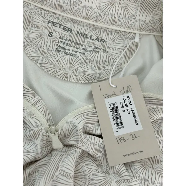 Peter Millar Perth Shell Pullover Ivory Shell Print Quarter-Zip NEW - Image 5