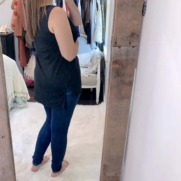 EILEEN FISHER black organic linen top size xsmall oversized - Image 3